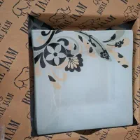 بشقاب مشکی طلایی سفید