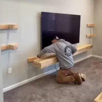 انواع شلف پایه مخفی،قفسه بندی و میز تی وی|کتابخانه، شلف، قفسه‌های دیواری|قزوین, |دیوار