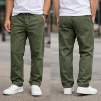 شلوار کتان نیم بگ