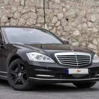 بنز مشکی S350 لانگ فیس شده