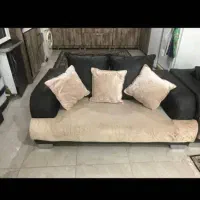 مبل 7 نفر  راحتی مشکی و سفید اسپورت