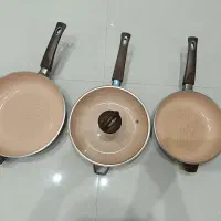 ۳ عدد ماهیتابه سرامیکی لایف اسمایل سایزمتوسط نوهست
