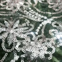 پارچه مخمل گلابتون دوزی و پولک دوزی