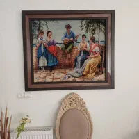 آباژور و گل و تابلو فرش|تابلو فرش|کنگاور, |دیوار