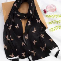 شال خاص برشکا پلیسه با منگوله،14 رنگ مشکی و شکلاتی|لباس|اهر, |دیوار