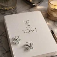گوشواره حلقه ای پروانه استیل