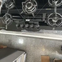 گاز شیشه ای رومیزی صفحه ای ۵شعله تک ب قیمت عمده