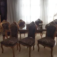 مبلمان استیل ۹ نفره+میز ناهار خوری ۸ نفره در حد نو|مبلمان خانگی و میز عسلی|مشهد, هفت تیر (حافظ)|دیوار