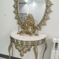 آینه برنزوپایه ساعت برنزی دکوری مجسمه برنز قو برنز