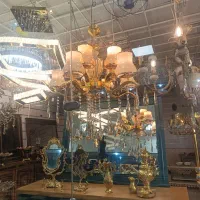 لوستر ال طلا برنجی قیمت تولیدی|لوستر و چراغ آویز|اراک, |دیوار