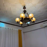 لوستر چوبی|لوستر و چراغ آویز|رشت, استادسرا|دیوار