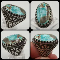 انگشتر فیروزه اصل نیشابور طبیعی درشت