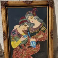 تابلو قاب چوبی کار دست|تابلو، نقاشی، عکس|تهران, سلسبیل جنوبی|دیوار
