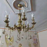 لوستر برنز ۶شاخه|لوستر و چراغ آویز|تهران, تسلیحات|دیوار