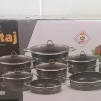 سرویس قابلمه ۱۴ پارچه تفلون کاملا نو و آکبند