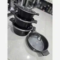 سرویس قابلمه 8 پارچه چدن گرانیت تاپ تفلون (ظرفینو)|ظروف پخت‌وپز|نسیم‌شهر, |دیوار