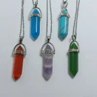 گردنبندسنگ قلبی ومنشوری،حلقه های عقیق|جواهرات|شیراز, کاراندیش|دیوار