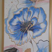 تابلو گچبری مدرن ، تکسچر، ورق طلا