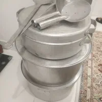قابلمه پاتیل وابکش چوبی وکفگیر وملاقه ابگردان روحی