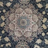 فرش گرد۱۲۰۰ شانه و گل برجسته
