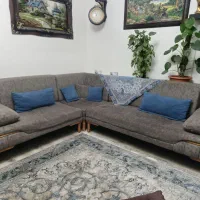 مبلمان ال تخت خواب شو و پاف وسط مدل نارسیس