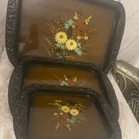 ست سینی سه تایی اکبند و قدیمی