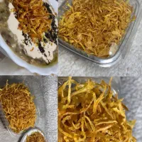 پیاز داغ خانگی ترد و کاغذی