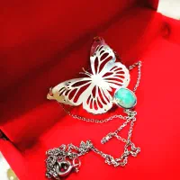 پلاک نقره با سنگ فیروزه نیشابور