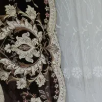 پرده پذیرایی با میله پرده و کتیبه|پرده، رانر، رومیزی|لاهیجان, شقایق|دیوار