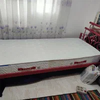 تخت خواب فلزی و تشک تک نفره رویال