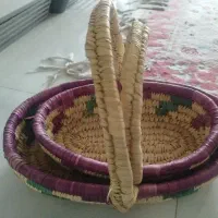 سبد میوه حصیری تنگ سفالی