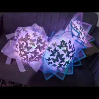 دسته گل پروانه ای چراغ دار تولد سورپرایز خاستگاری|گل مصنوعی|مشهد, شهید معقول|دیوار