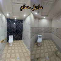 نصب قرنیز ترمووال ماربل شیت کف پوش برچسب کابینت