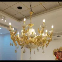 لوستر ۸ شاخه فرشته تمام برنز اصل دو جفت|لوستر و چراغ آویز|تهران, شهرک آزادی|دیوار