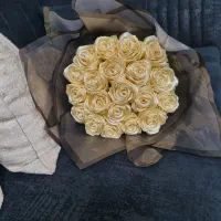 دسته گل رز ربانی رنگ کرم|گل مصنوعی|مشهد, طلاب|دیوار