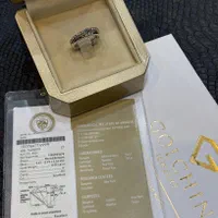 حلقه و پشت حلقه جواهر الماس معدنی با شناسنامه GIA|جواهرات|تهران, ایوانک|دیوار