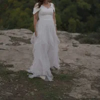 پیراهن سفید بلند