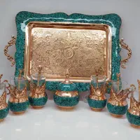 سرویس چایخوری فیروزه کوبی|صنایع دستی و سایر لوازم تزئینی|اصفهان, کوی امیریه|دیوار