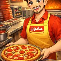 کارگر ساده پیتزازن ساندویچ زن