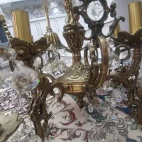 یک جفت لوستر برنز ۱۰ شعله|لوستر و چراغ آویز|کرمانشاه, |دیوار