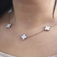 دستبند و گردنبند ونکلیف استیل رنگ ثابت و ضد حساسیت