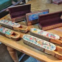 قلمدان و جای جواهر خاتم کاری|صنایع دستی و سایر لوازم تزئینی|رشت, چله خانه|دیوار