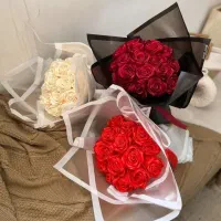 گل رز روبانی حجیم کد07