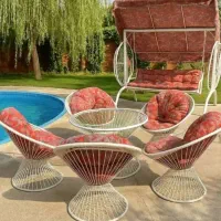 مبل باغی بامبو با رنگ ضد آب(ست ۴نفره)