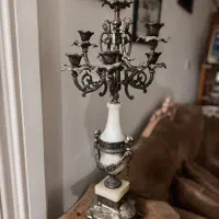 شمعدان برنج و مرر|لوستر و چراغ آویز|رشت, شالکو|دیوار