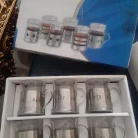 یکدست فجان قهوه خوری دسته فلزی ۳۵۰