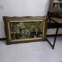 تابلو فرش دستبافت تبریز سایز بزرگ نخ و ابریشم