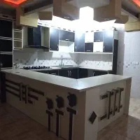 فروش کابینت mdf در حد نو به همراه سینک و هود