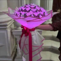 دسته گل پروانه ای و رز جاودان|گل مصنوعی|شیراز, ارم|دیوار