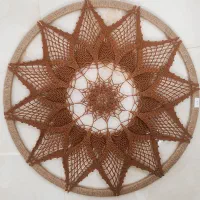 دیوارکوب ماندالا بافی قلاب بافی|صنایع دستی و سایر لوازم تزئینی|تربت‌حیدریه, باغ سلطانی|دیوار